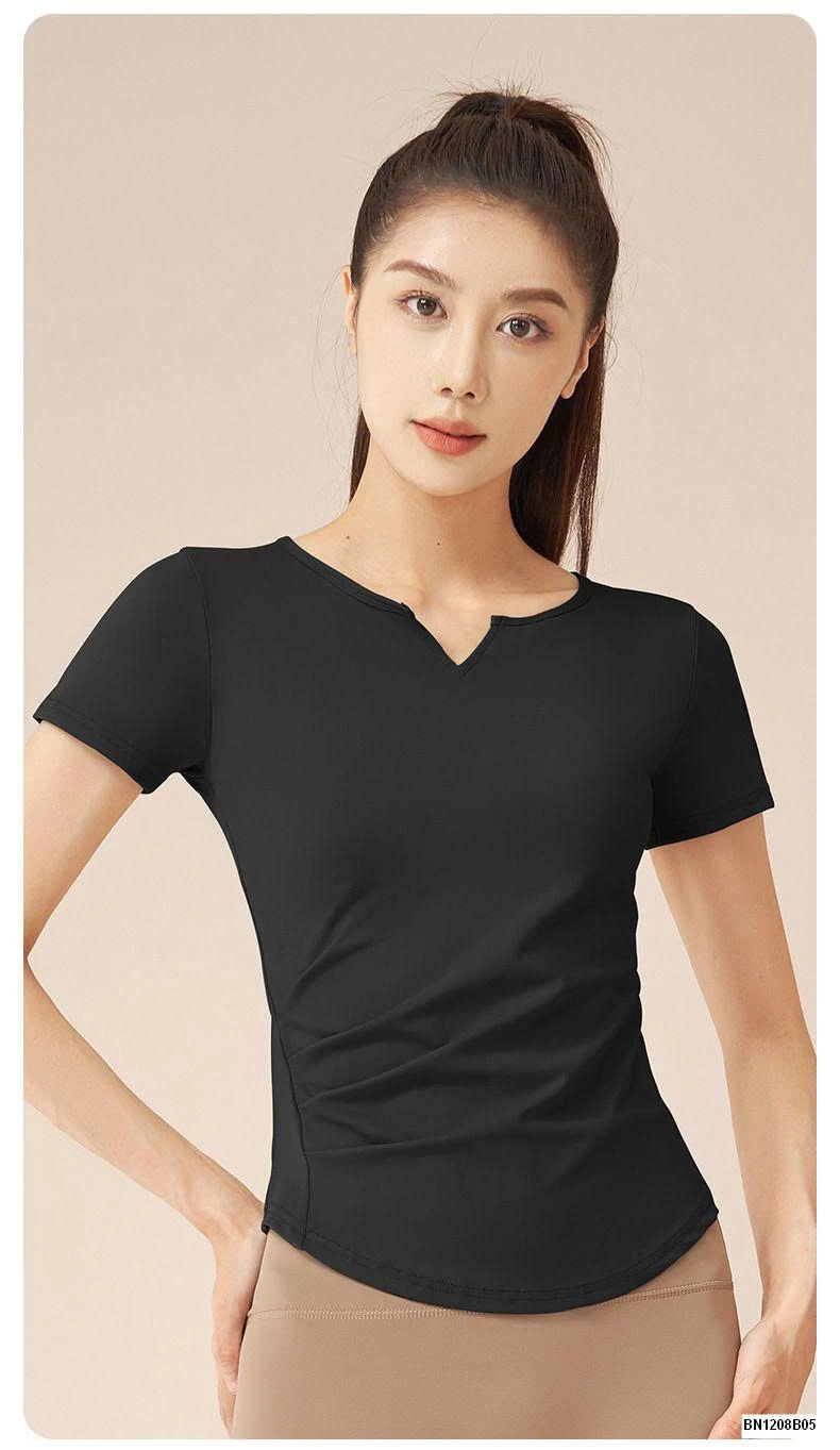 ÁO TẬP BO EO CỔ CHỮ V