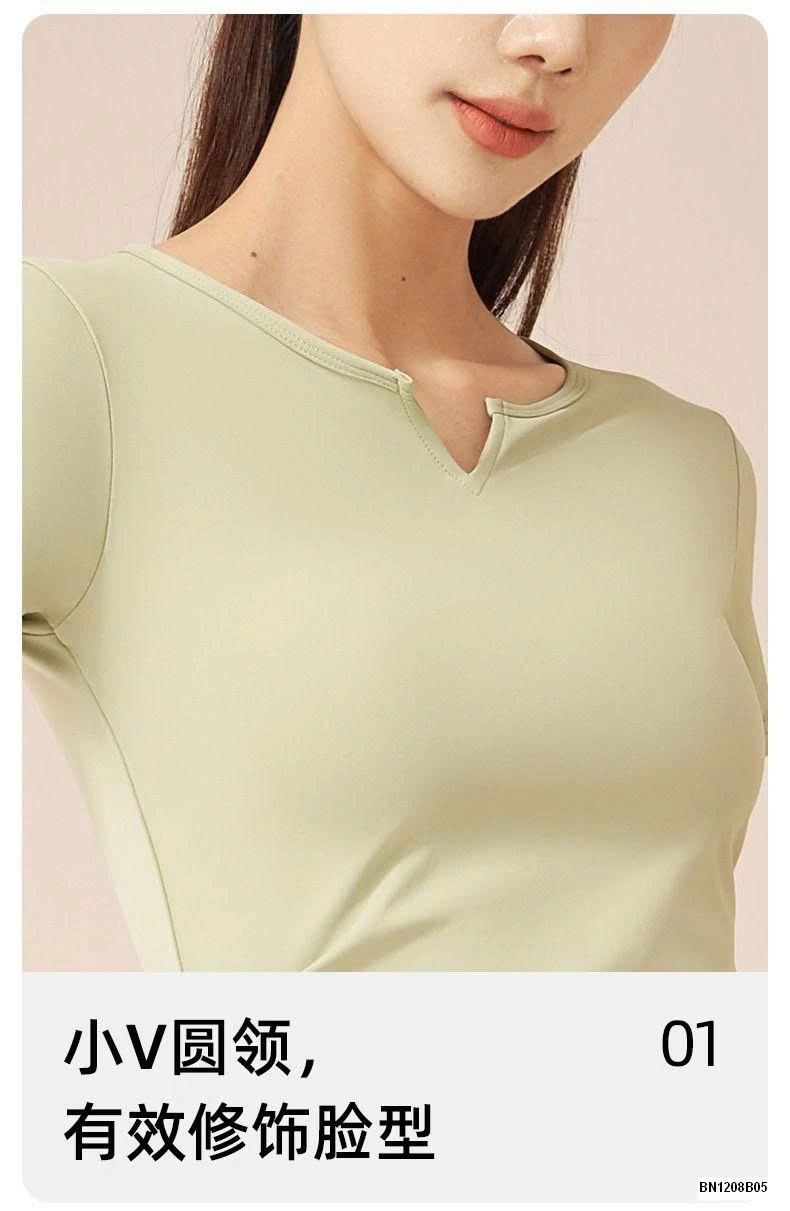 ÁO TẬP BO EO CỔ CHỮ V