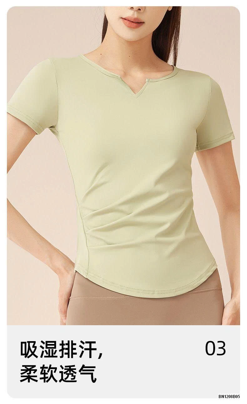 ÁO TẬP BO EO CỔ CHỮ V