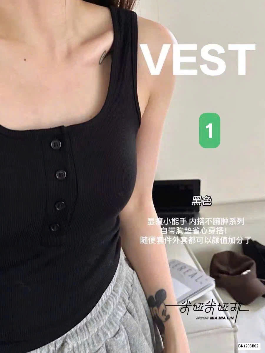 ÁO BA LỖ NỮ KÈM BRA