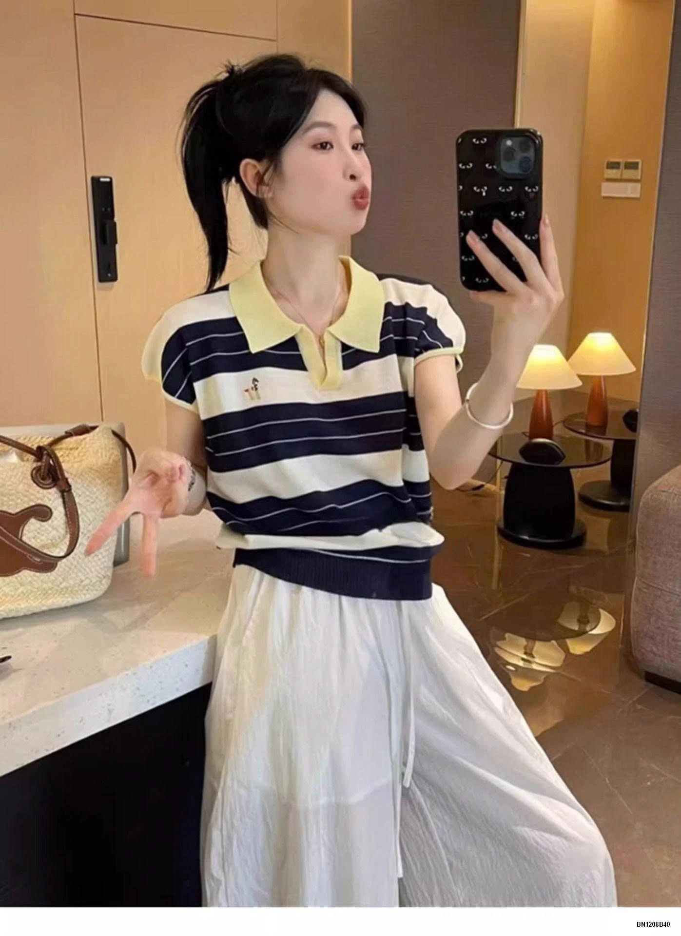 ÁO POLO KẺ NGANG MÙA HÈ