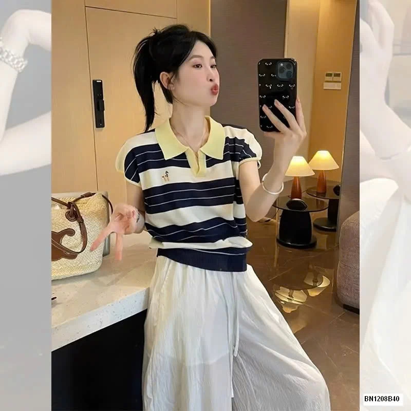 ÁO POLO KẺ NGANG MÙA HÈ