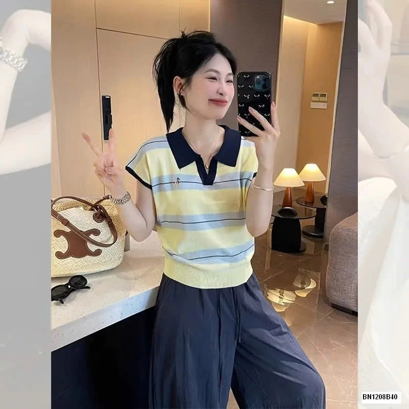 ÁO POLO KẺ NGANG MÙA HÈ