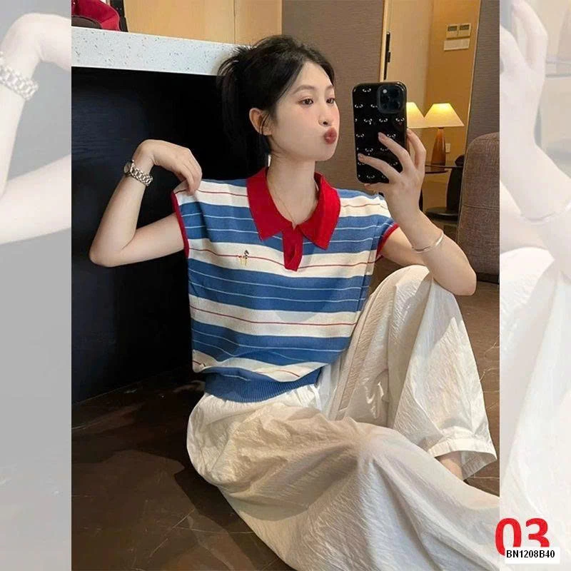 ÁO POLO KẺ NGANG MÙA HÈ