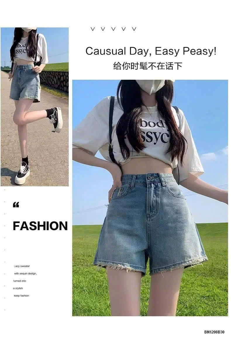 QUẦN SHORT JEAN TÚI RÁCH
