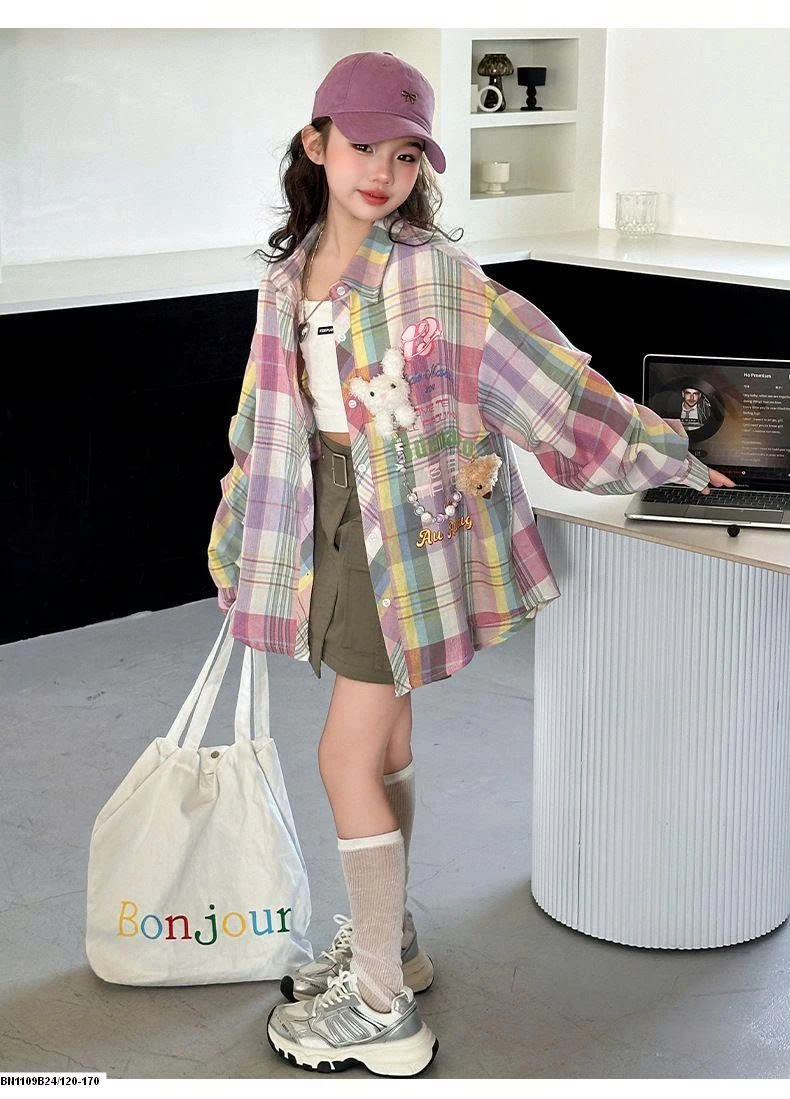 ÁO SƠ MI KẺ SẮC MÀU BG