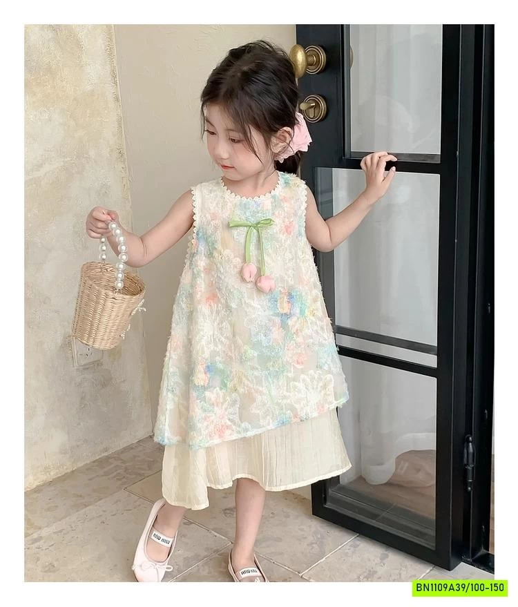 VÁY SƯỜN XÁM HOA