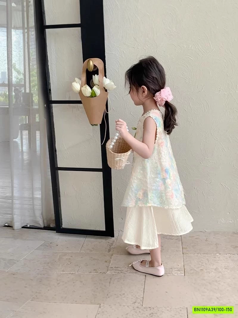 VÁY SƯỜN XÁM HOA