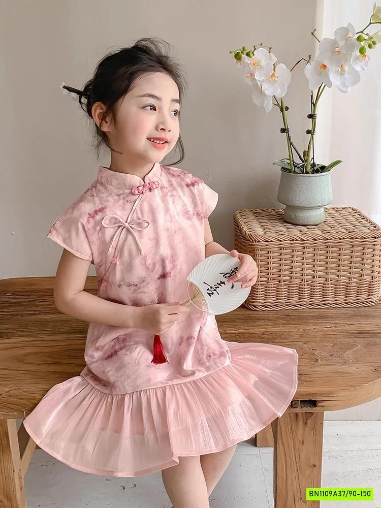 VÁY SƯỜN XÁM HỒNG XINH XẮN