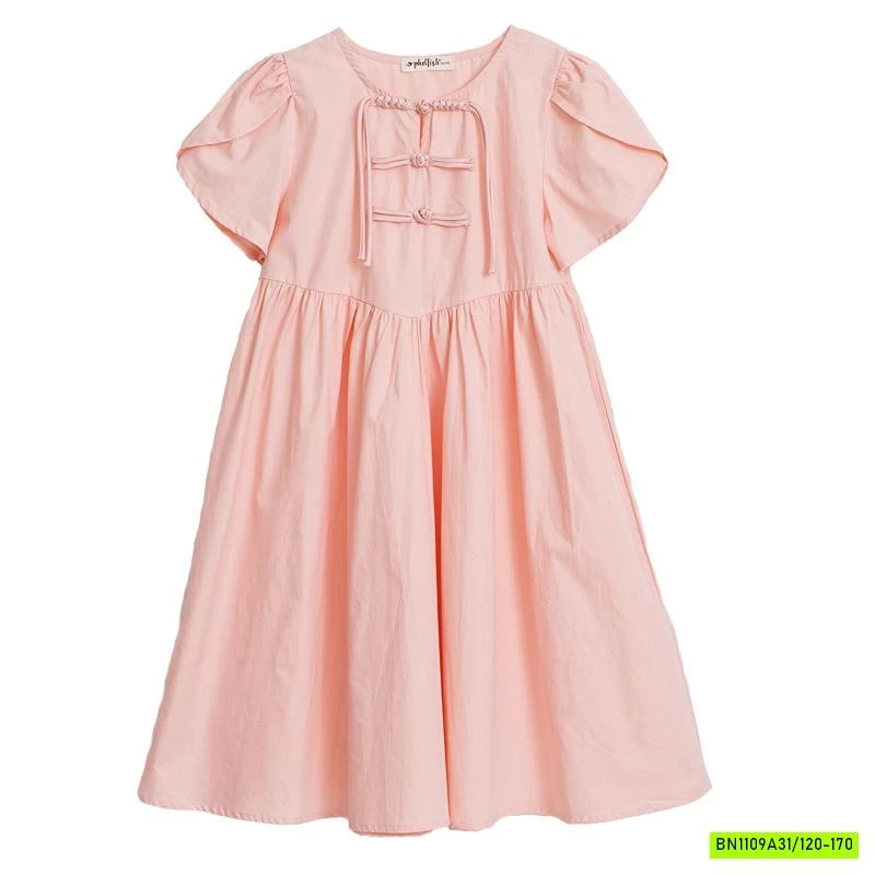 ĐẦM HỒNG TAY BỒNG CÚC TÀU SZ ĐẠI