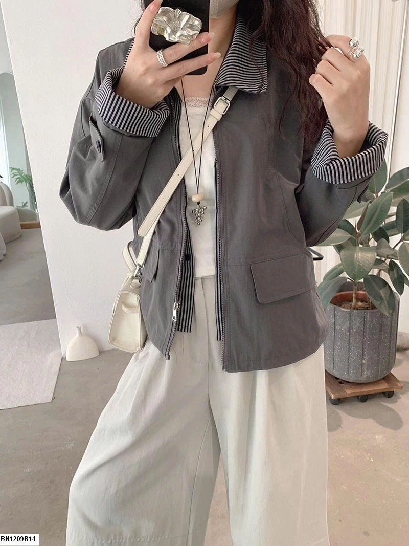 Áo khoác cổ POLO Omalai