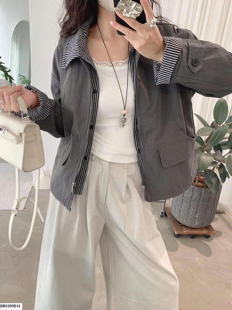 Áo khoác cổ POLO Omalai