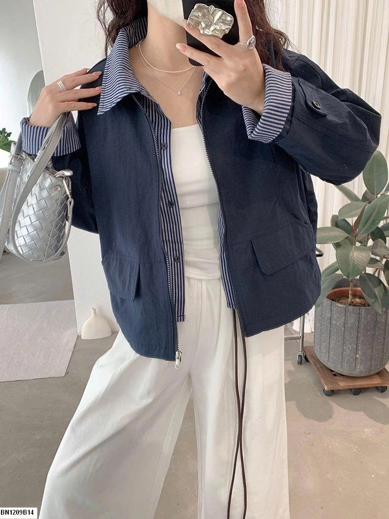 Áo khoác cổ POLO Omalai