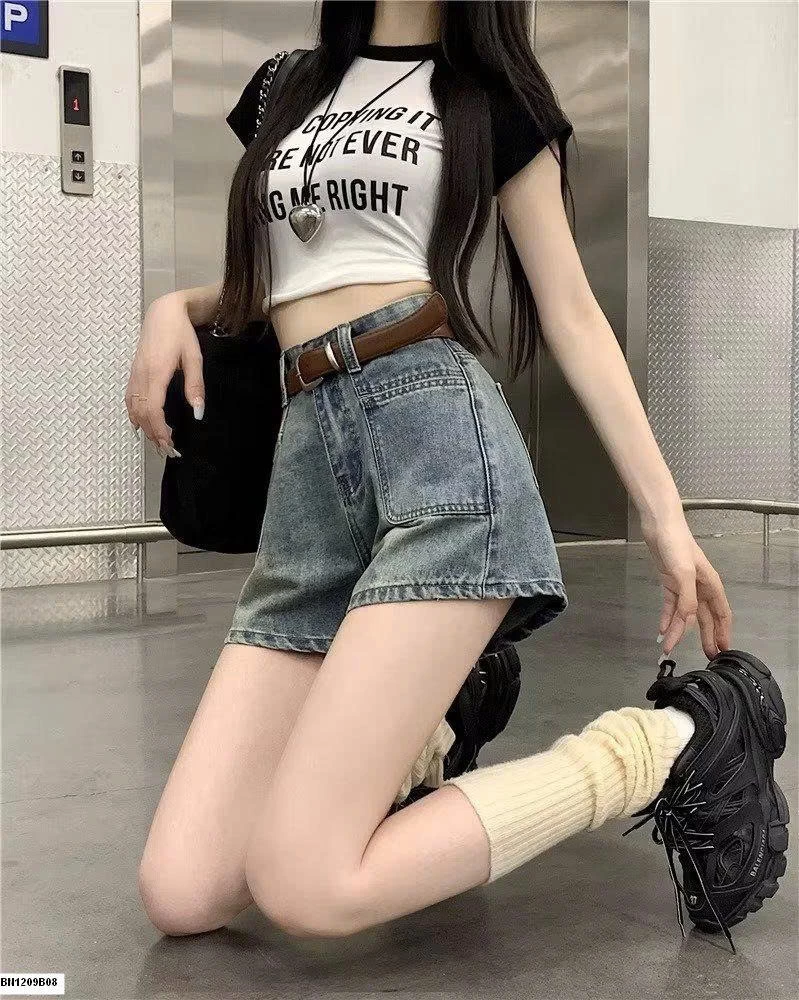 QUẦN SHORT JEANS NỮ TÚI GIẢ