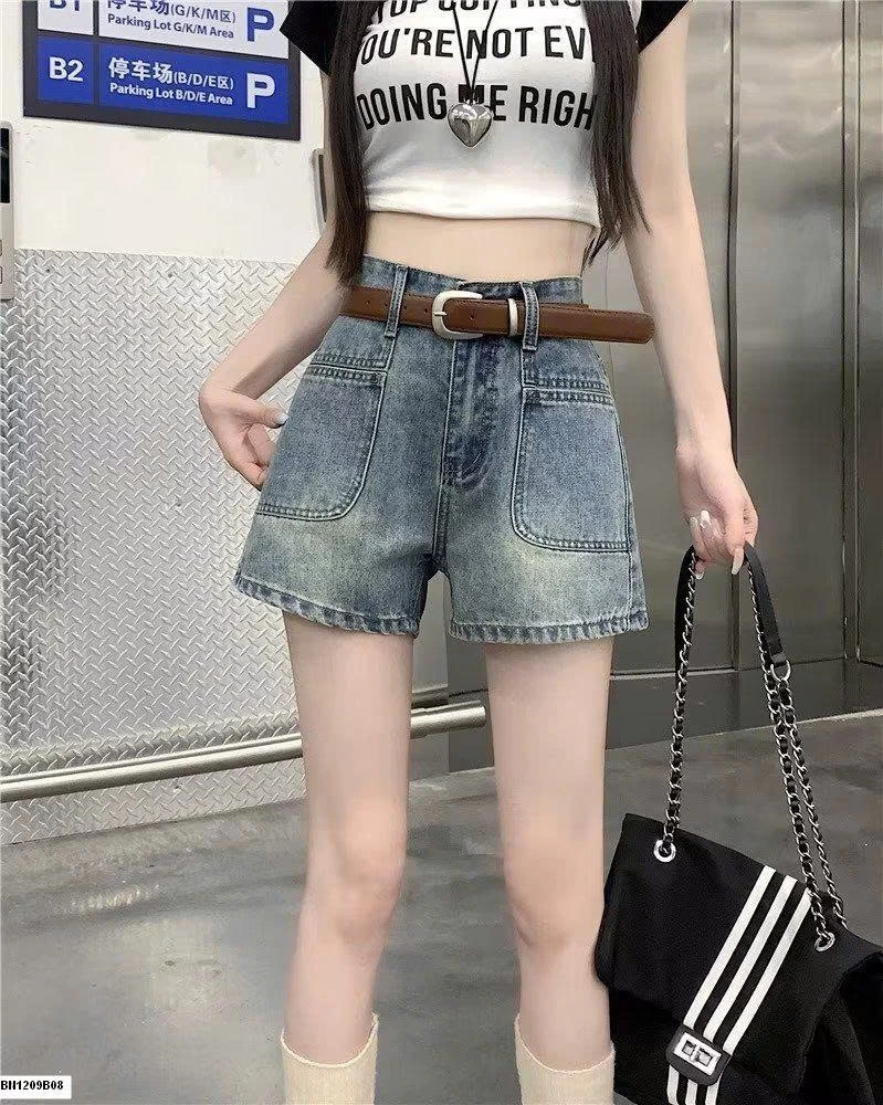 QUẦN SHORT JEANS NỮ TÚI GIẢ