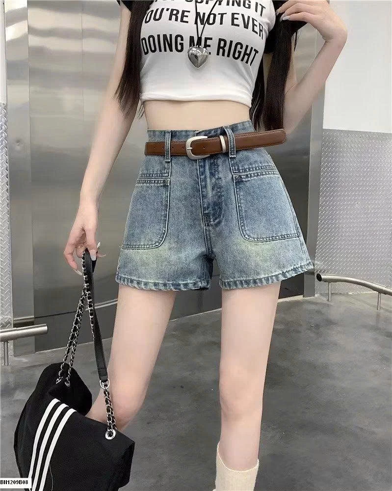 QUẦN SHORT JEANS NỮ TÚI GIẢ