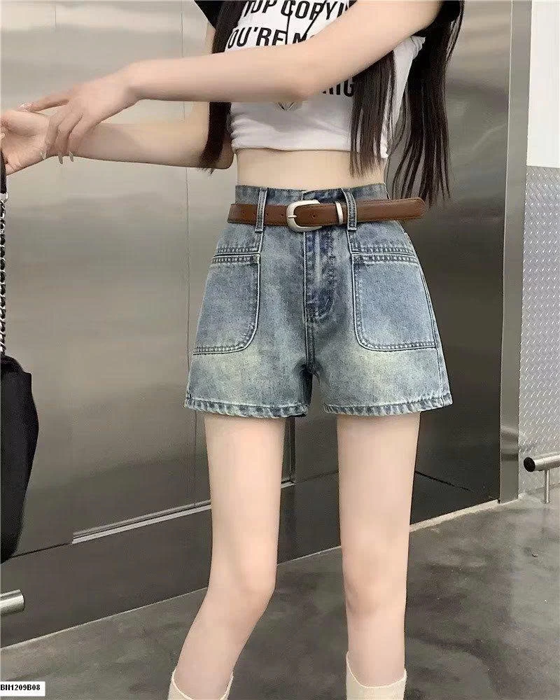 QUẦN SHORT JEANS NỮ TÚI GIẢ