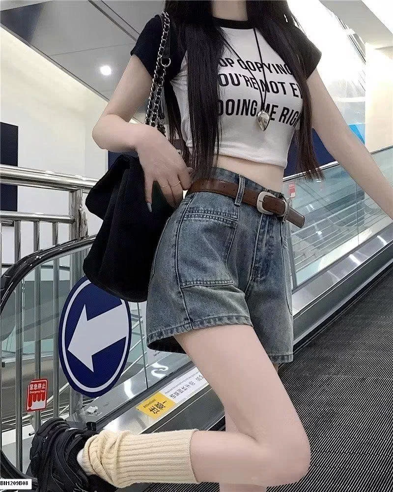 QUẦN SHORT JEANS NỮ TÚI GIẢ