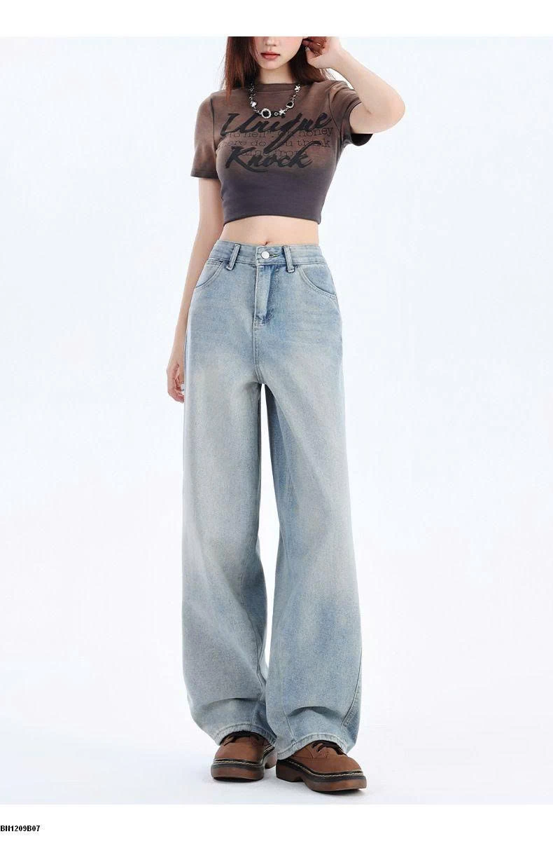 QUẦN JEANS NỮ ỐNG SUÔNG