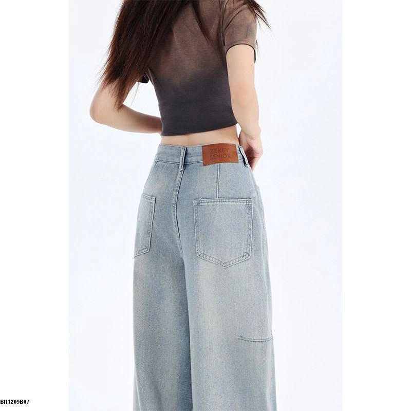 QUẦN JEANS NỮ ỐNG SUÔNG