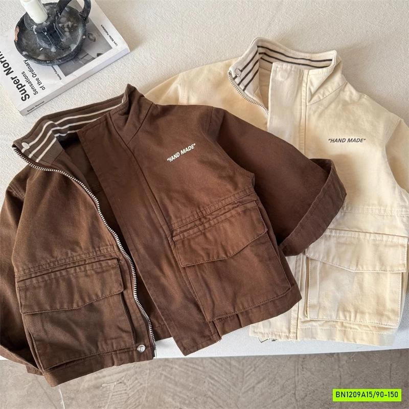 KHOÁC KAKI PHỐI CỔ KẺ 66018 MMY