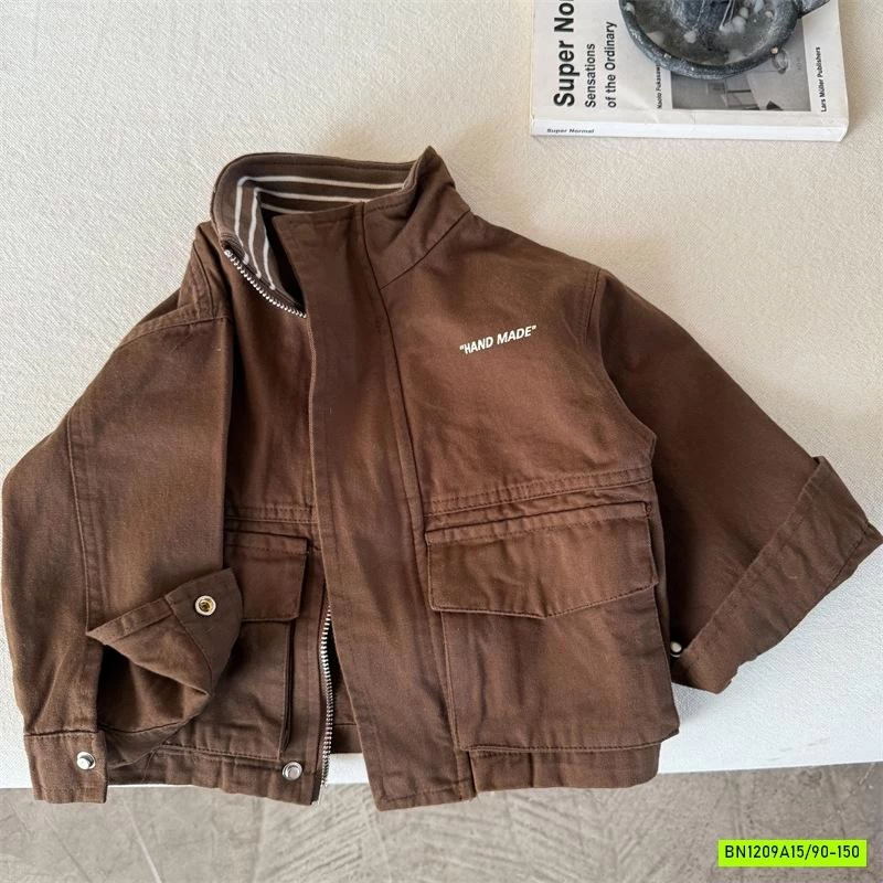 KHOÁC KAKI PHỐI CỔ KẺ 66018 MMY