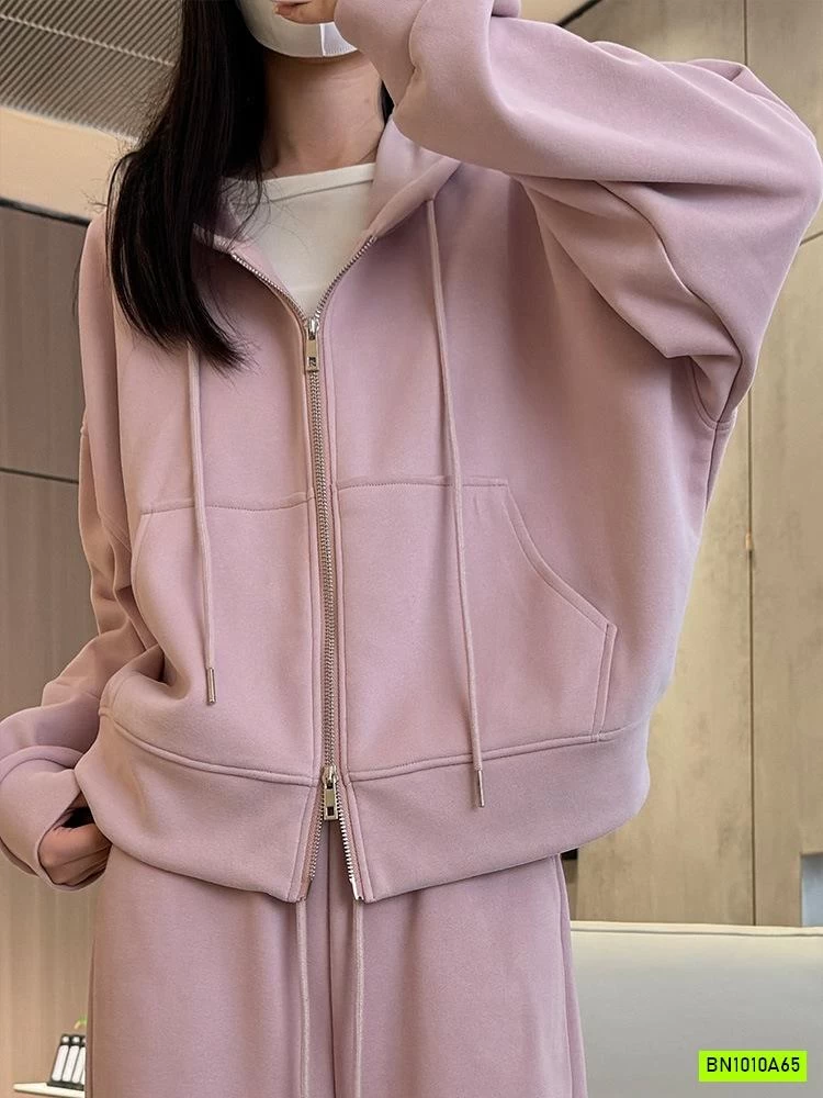 KHOÁC NỈ CROPTOP LIỀN MŨ