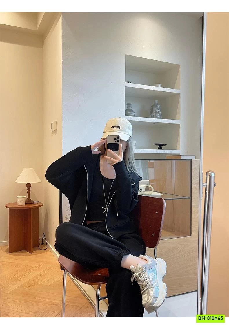 KHOÁC NỈ CROPTOP LIỀN MŨ