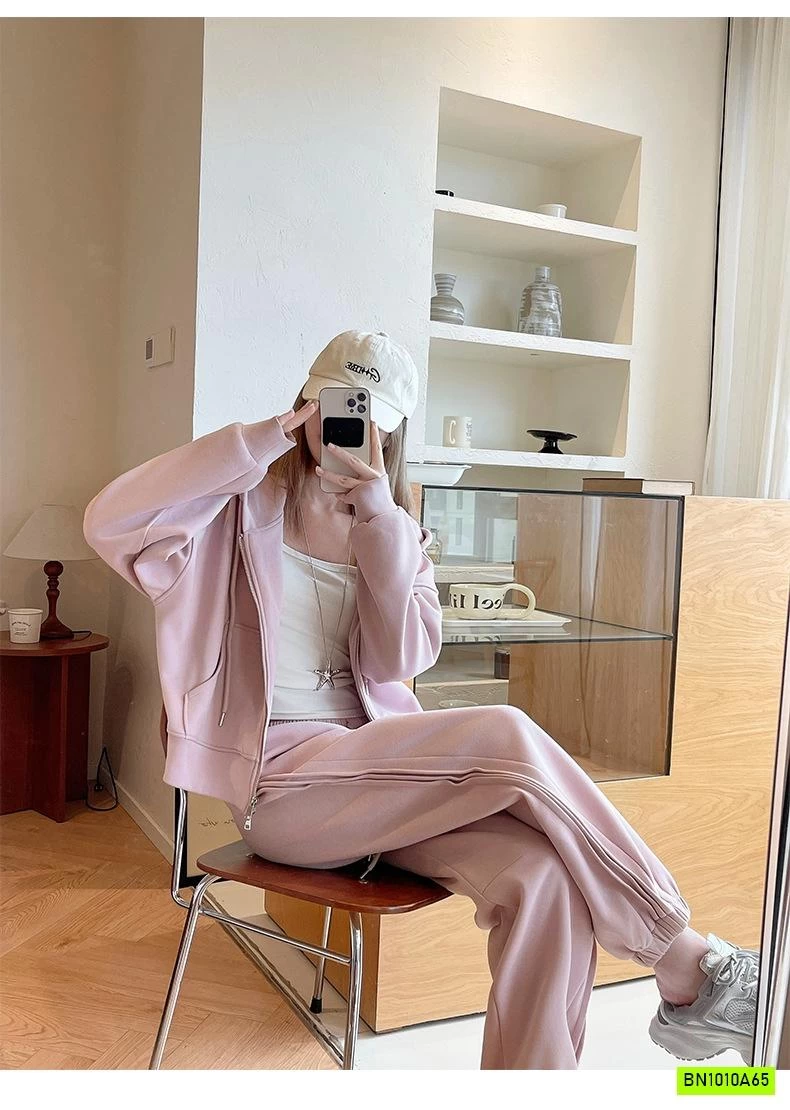 KHOÁC NỈ CROPTOP LIỀN MŨ