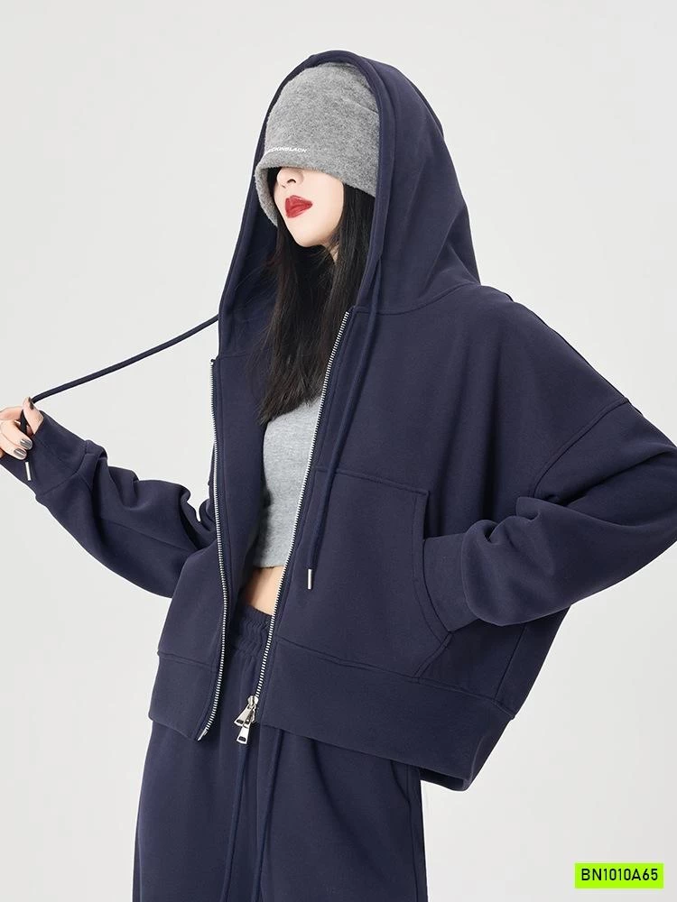 KHOÁC NỈ CROPTOP LIỀN MŨ