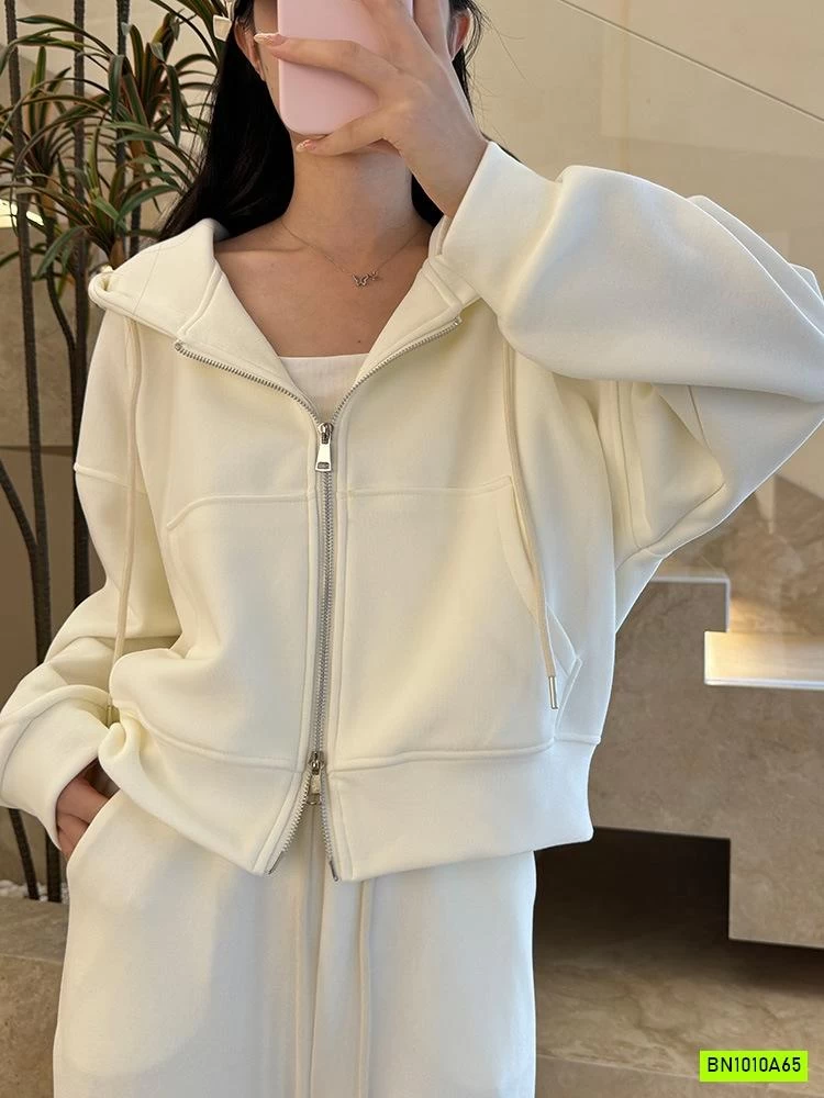 KHOÁC NỈ CROPTOP LIỀN MŨ