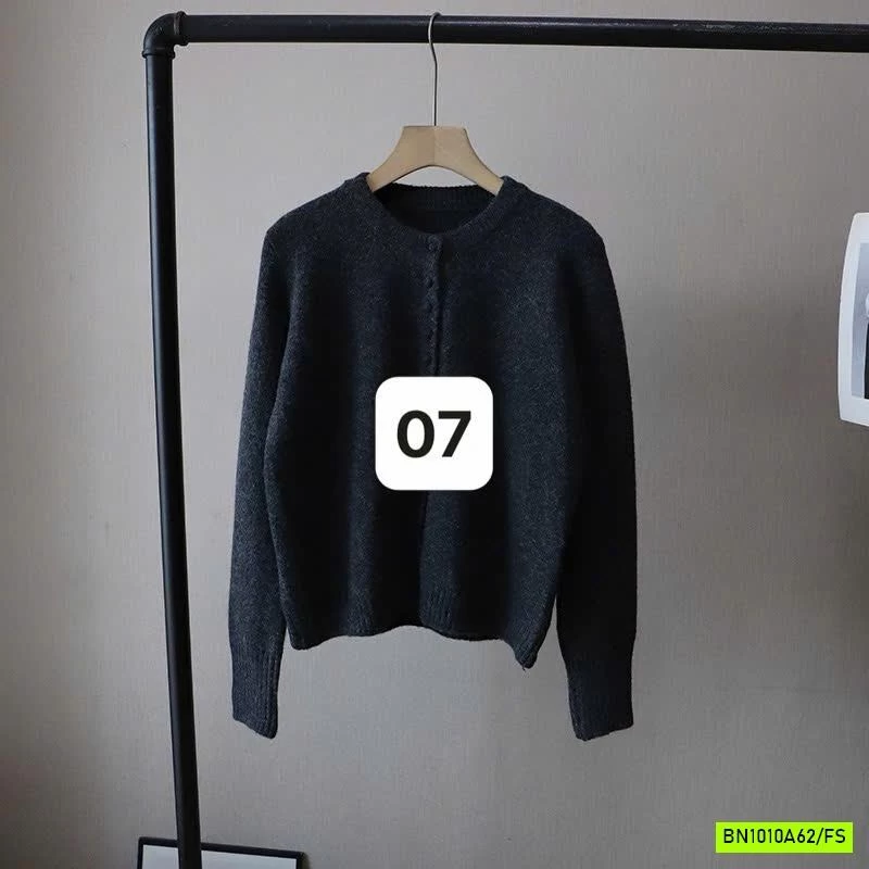 KHOÁC LEN TRƠN MÀU CỔ TRÒN