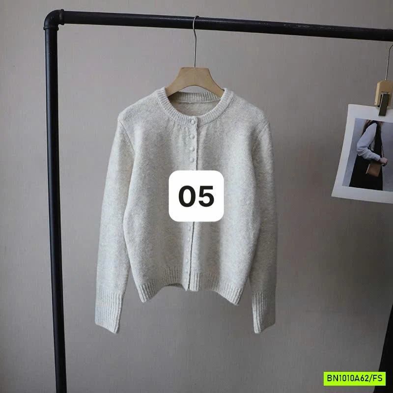 KHOÁC LEN TRƠN MÀU CỔ TRÒN