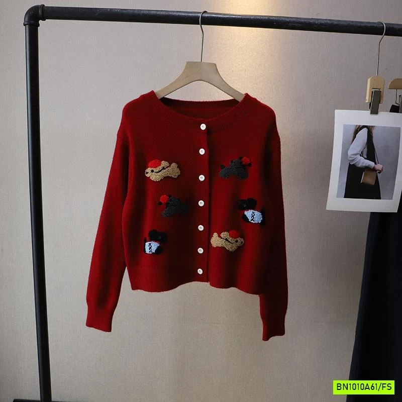 KHOÁC LEN THÊU CÚN