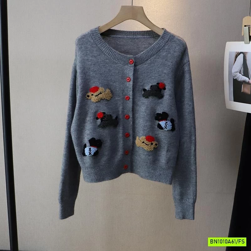 KHOÁC LEN THÊU CÚN