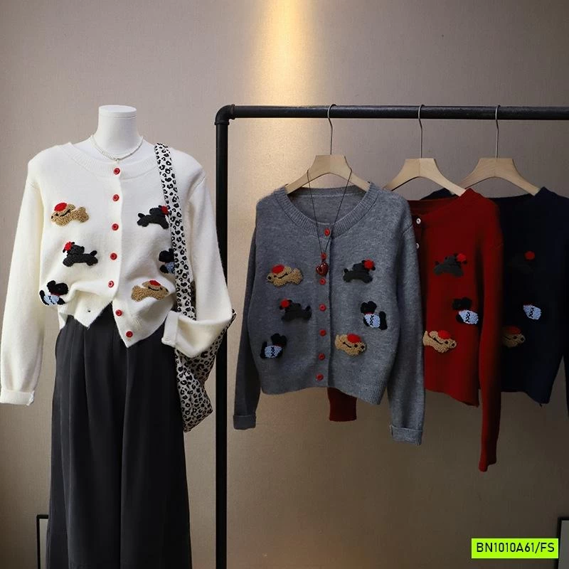 KHOÁC LEN THÊU CÚN