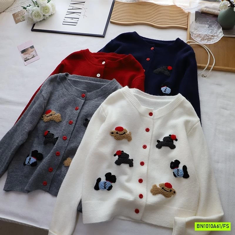 KHOÁC LEN THÊU CÚN