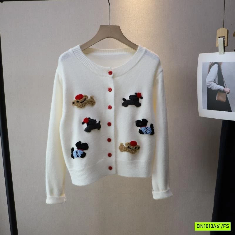 KHOÁC LEN THÊU CÚN