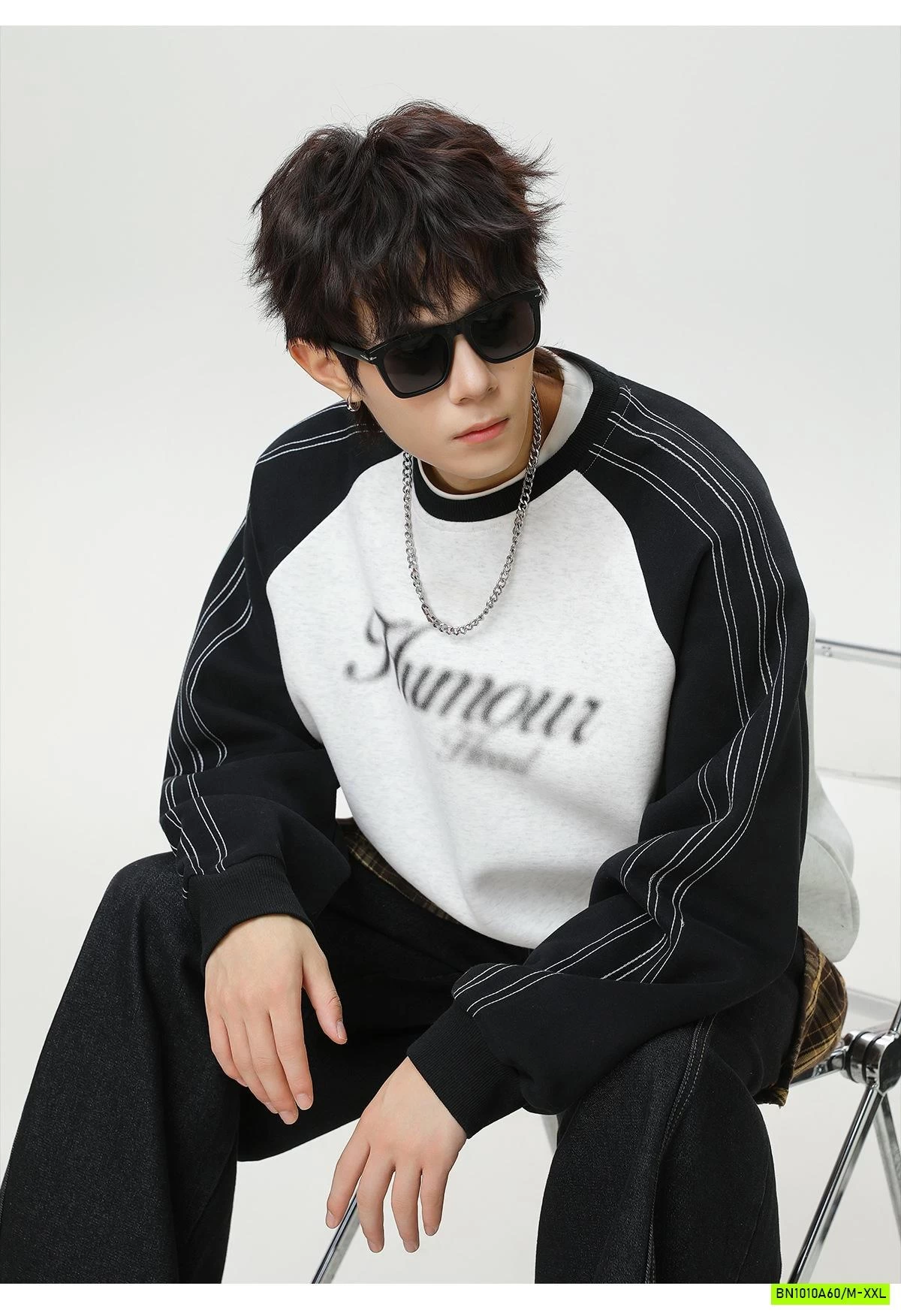 ÁO NỈ ÉP NAM PHỐI MÀU TAY