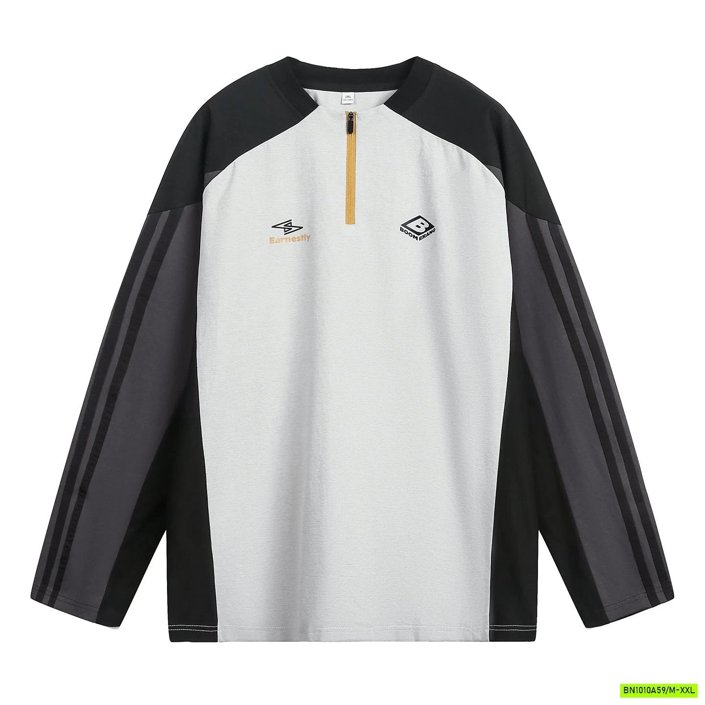 ÁO THỂ THAO NAM PHỐI MÀU TAY KHÓA CỔ