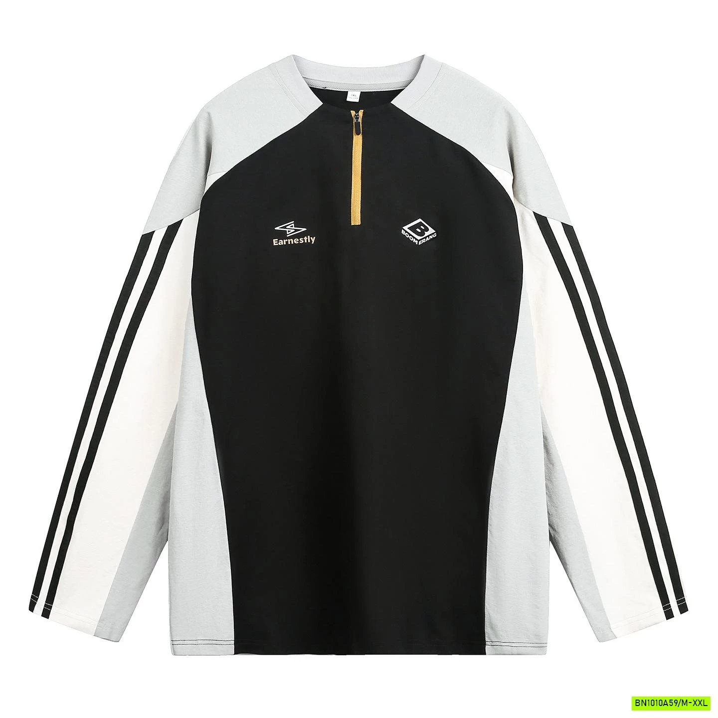 ÁO THỂ THAO NAM PHỐI MÀU TAY KHÓA CỔ