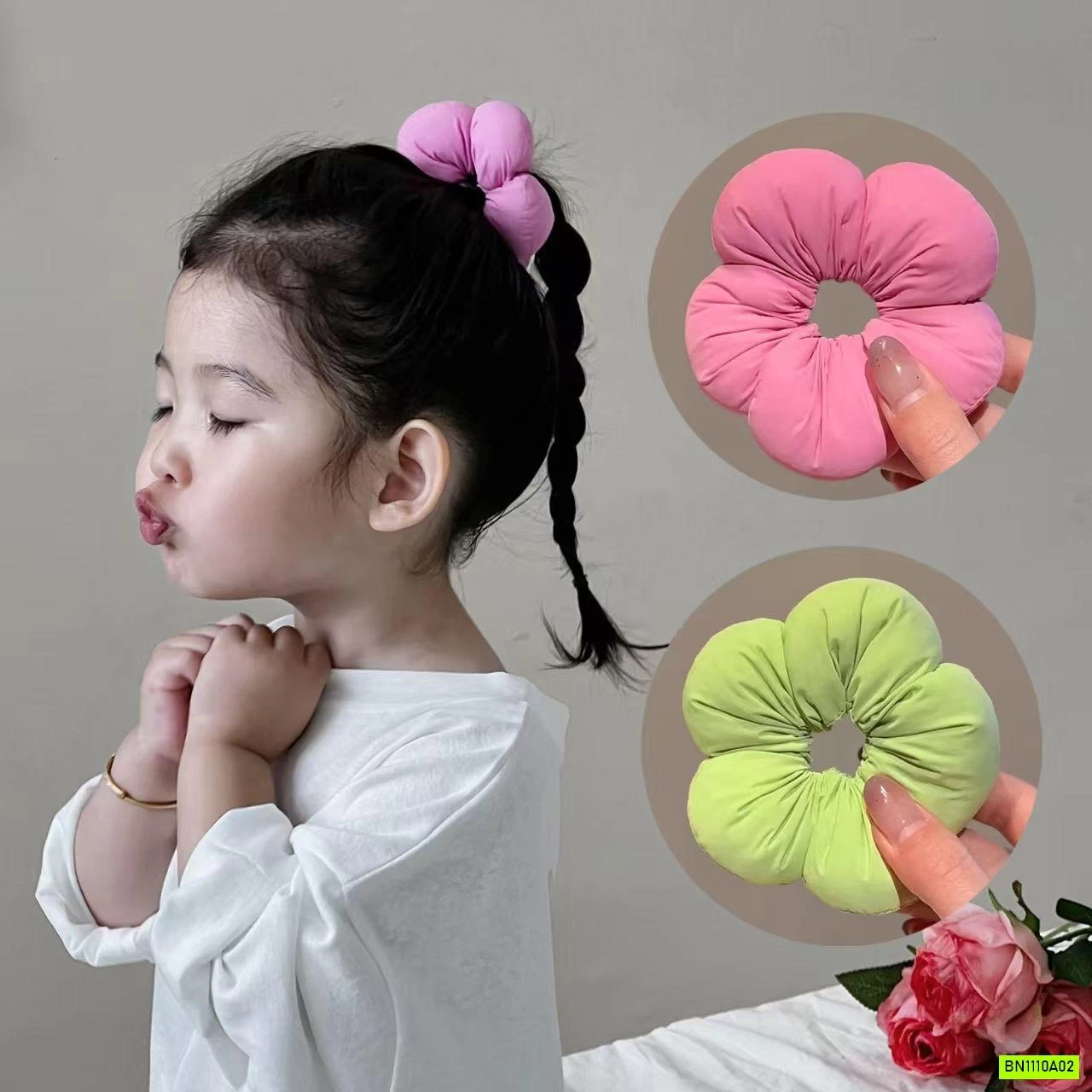 COMBO 4 BUỘC TÓC BÔNG HOA