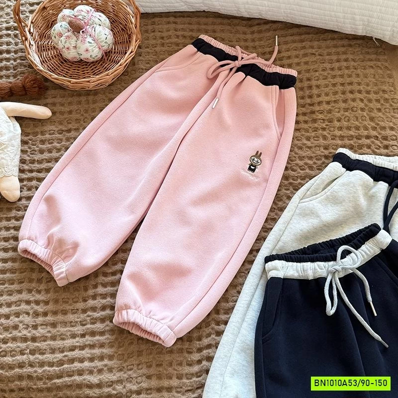 QUẦN NỈ BO GẤU THÊU LABUBU