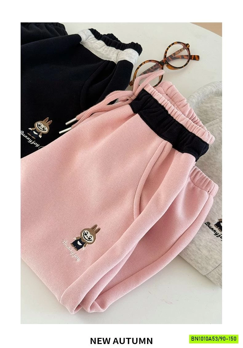 QUẦN NỈ BO GẤU THÊU LABUBU