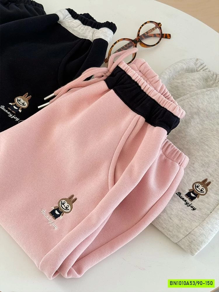 QUẦN NỈ BO GẤU THÊU LABUBU