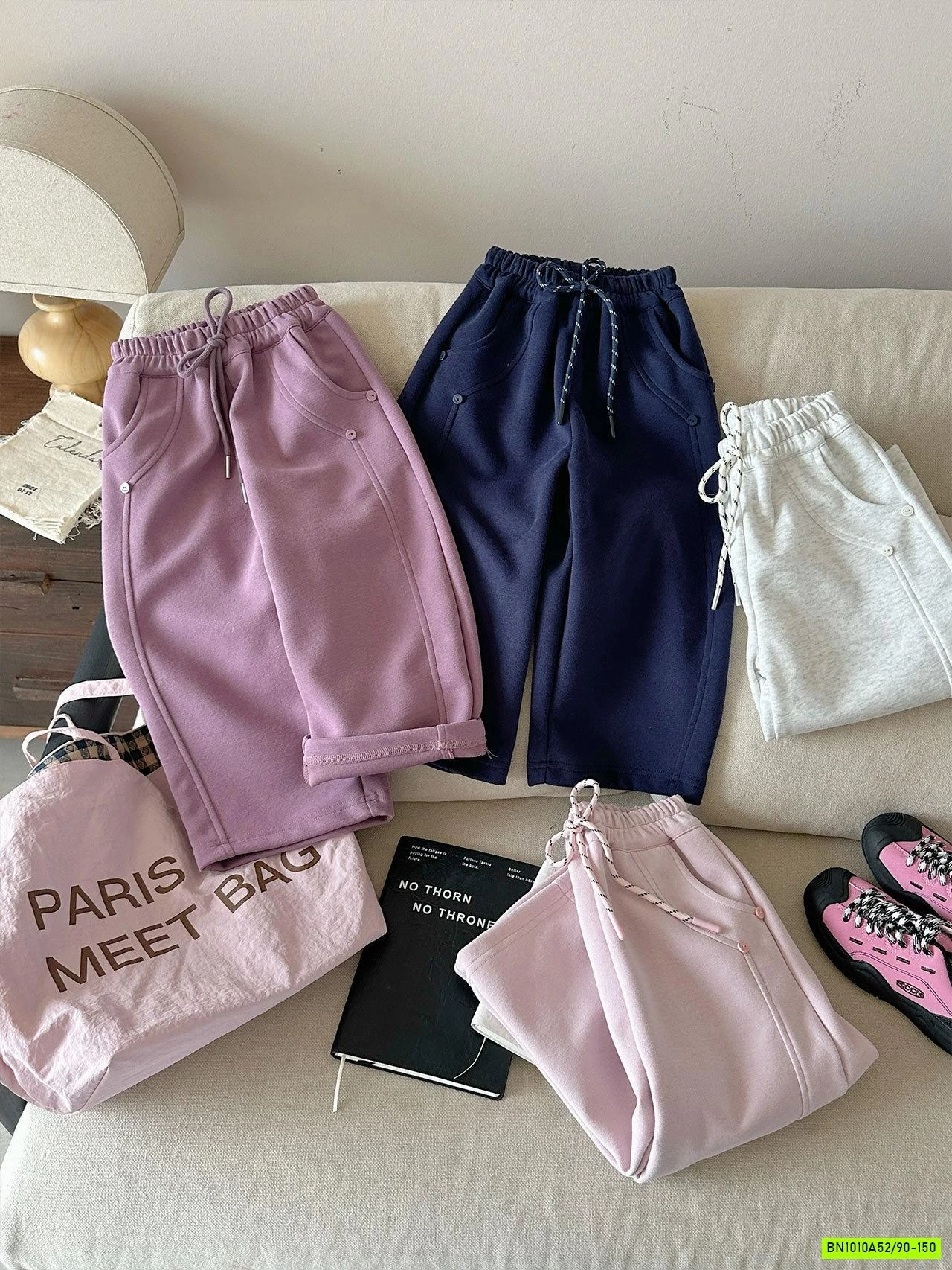 QUẦN NỈ SUÔNG GÂN TRƯỚC