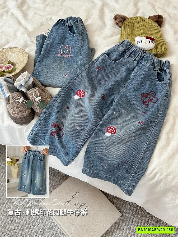 JEANS SUÔNG THÊU BG