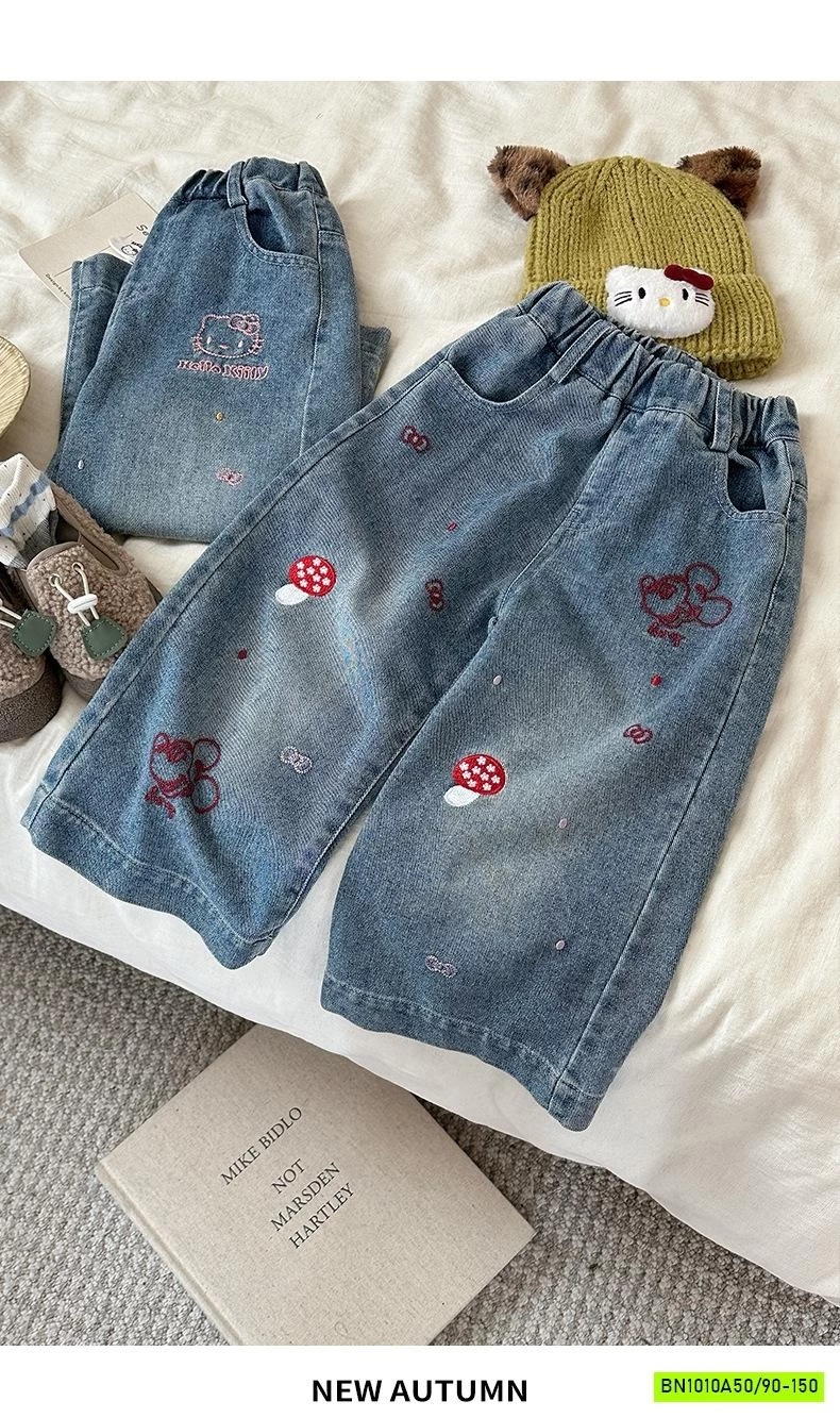 JEANS SUÔNG THÊU BG