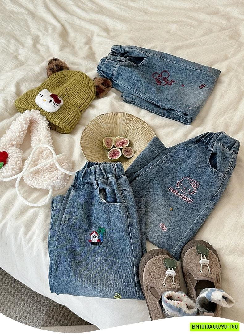 JEANS SUÔNG THÊU BG