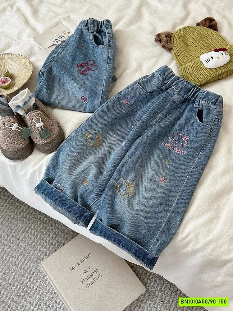 JEANS SUÔNG THÊU BG